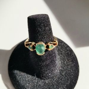 Vintage Emerald Ring set in Sterling